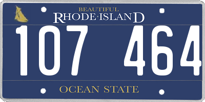 RI license plate 107464