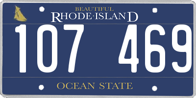 RI license plate 107469