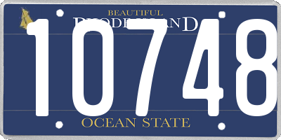 RI license plate 10748