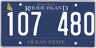 RI license plate 107480