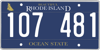 RI license plate 107481