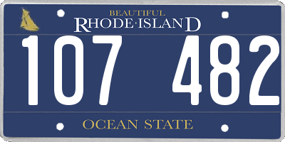 RI license plate 107482