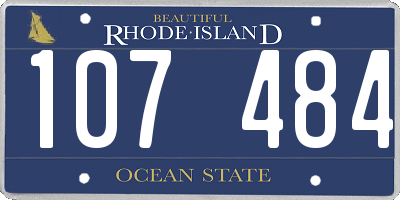 RI license plate 107484