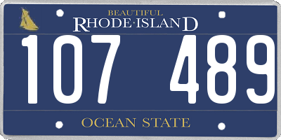 RI license plate 107489