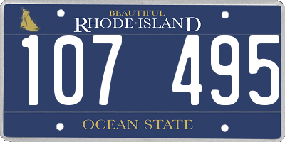 RI license plate 107495