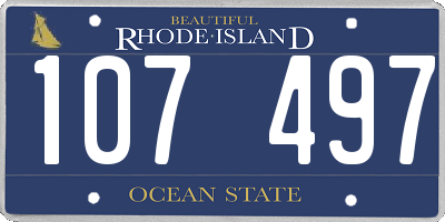 RI license plate 107497