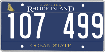 RI license plate 107499