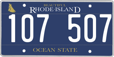 RI license plate 107507