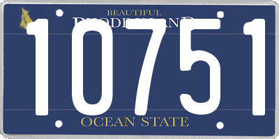 RI license plate 10751