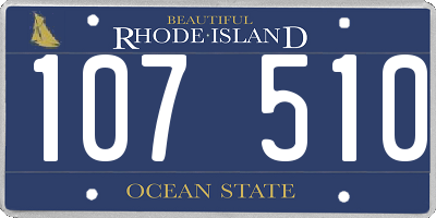 RI license plate 107510