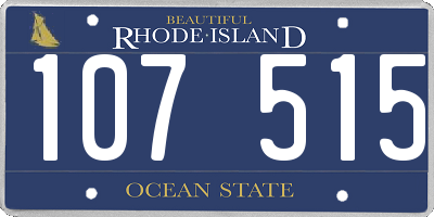 RI license plate 107515