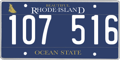 RI license plate 107516