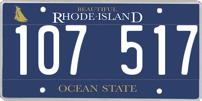 RI license plate 107517