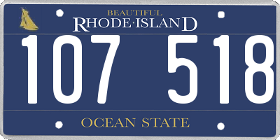RI license plate 107518