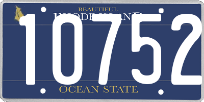 RI license plate 10752
