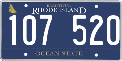 RI license plate 107520