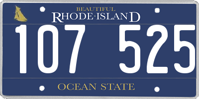 RI license plate 107525