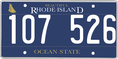 RI license plate 107526