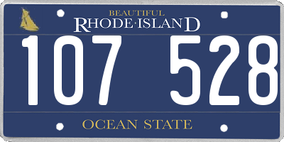 RI license plate 107528