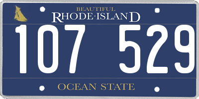 RI license plate 107529