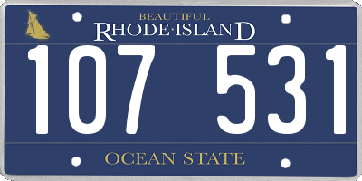 RI license plate 107531