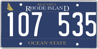RI license plate 107535