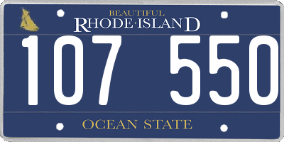 RI license plate 107550
