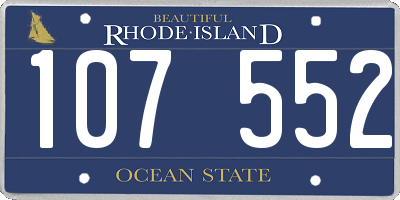 RI license plate 107552