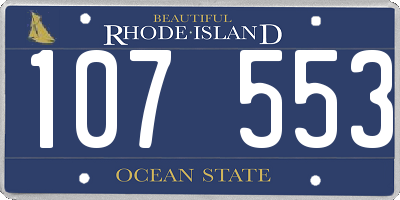 RI license plate 107553