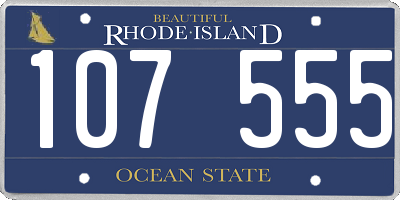 RI license plate 107555