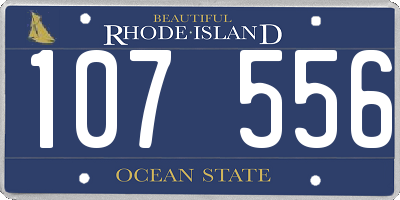 RI license plate 107556