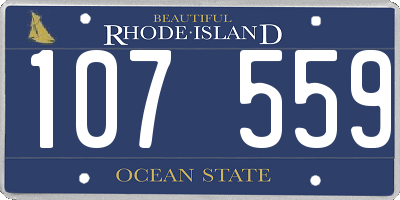 RI license plate 107559