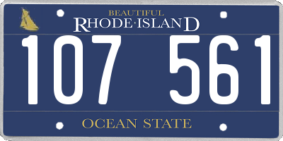 RI license plate 107561