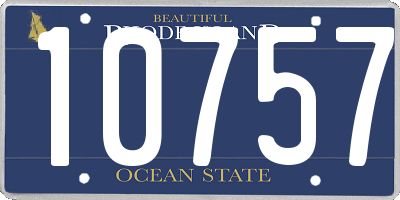 RI license plate 10757