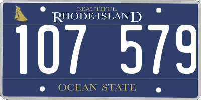 RI license plate 107579