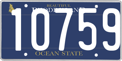 RI license plate 10759