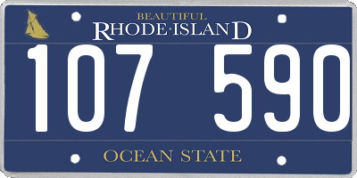 RI license plate 107590