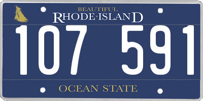 RI license plate 107591