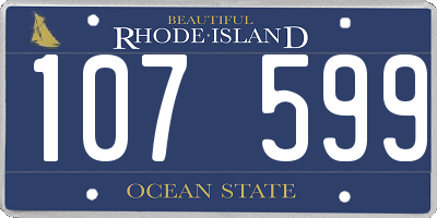 RI license plate 107599