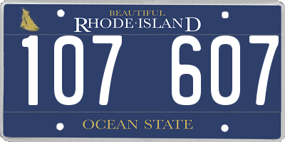 RI license plate 107607