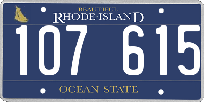 RI license plate 107615
