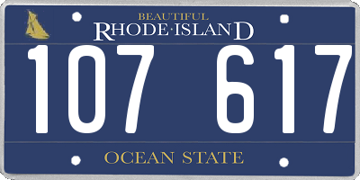 RI license plate 107617