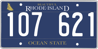 RI license plate 107621