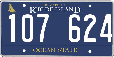 RI license plate 107624