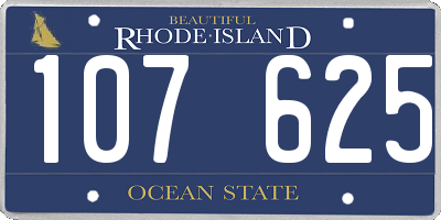 RI license plate 107625