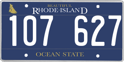 RI license plate 107627