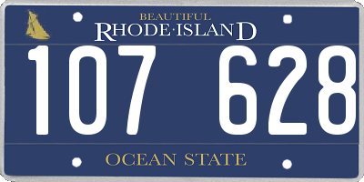 RI license plate 107628