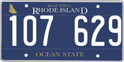 RI license plate 107629