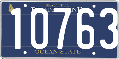RI license plate 10763
