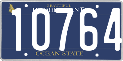 RI license plate 10764